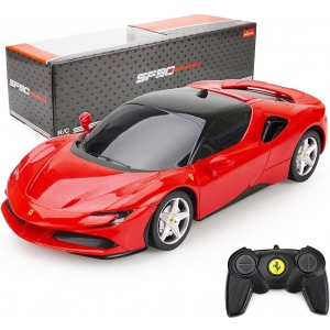 Farontor Remote Control Car, 1:14 Ferrari SF90 STRADALE Hobby RC Cars with LED Headlamps and Taillights, Four Open Design Toy