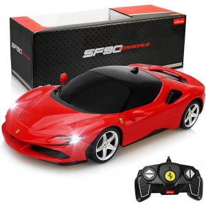 Farontor Remote Control Car for Kids,2.4Ghz 1:18 Scale Ferrari SF90 STRADALE Electric Sport Racing Hobby Toy Vehicle,RC Car Gift
